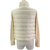 モンクレール MONCLER ニット切替ダウンジャケット G20939B00030 ホワイト ナイロン レディース ダウンジャケット