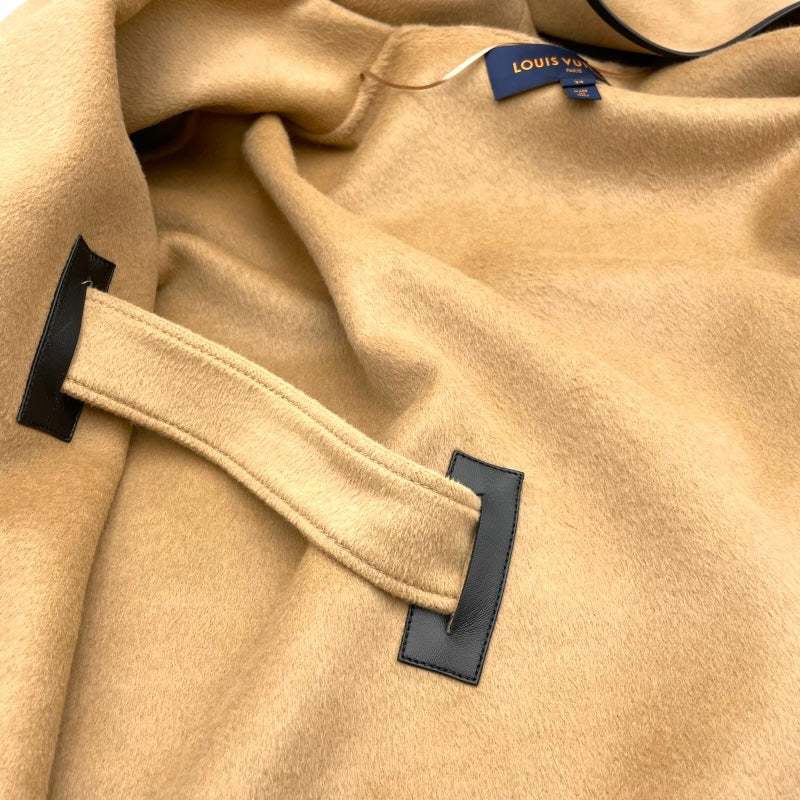 ルイ・ヴィトン LOUIS VUITTON アンゴラ混フーデットケープ FJC031VPY キャメル ウール レディース その他アウター