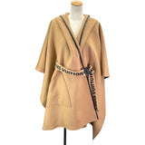 ルイ・ヴィトン LOUIS VUITTON アンゴラ混フーデットケープ FJC031VPY キャメル ウール レディース その他アウター