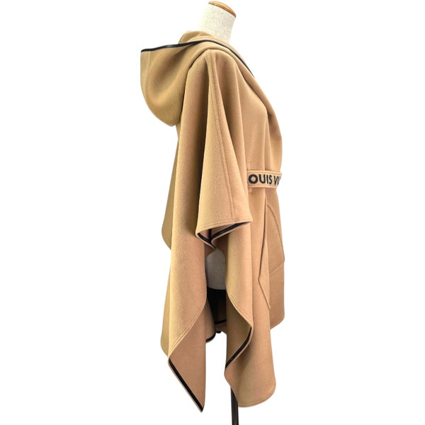 ルイ・ヴィトン LOUIS VUITTON アンゴラ混フーデットケープ FJC031VPY キャメル ウール レディース その他アウター
