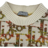 クリスチャン・ディオール Christian Dior オブリーク総柄長袖ニットセーター 193M638AT344 アイボリー ウール メンズ セーター