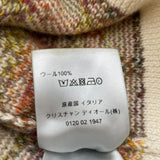 クリスチャン・ディオール Christian Dior オブリーク総柄長袖ニットセーター 193M638AT344 アイボリー ウール メンズ セーター