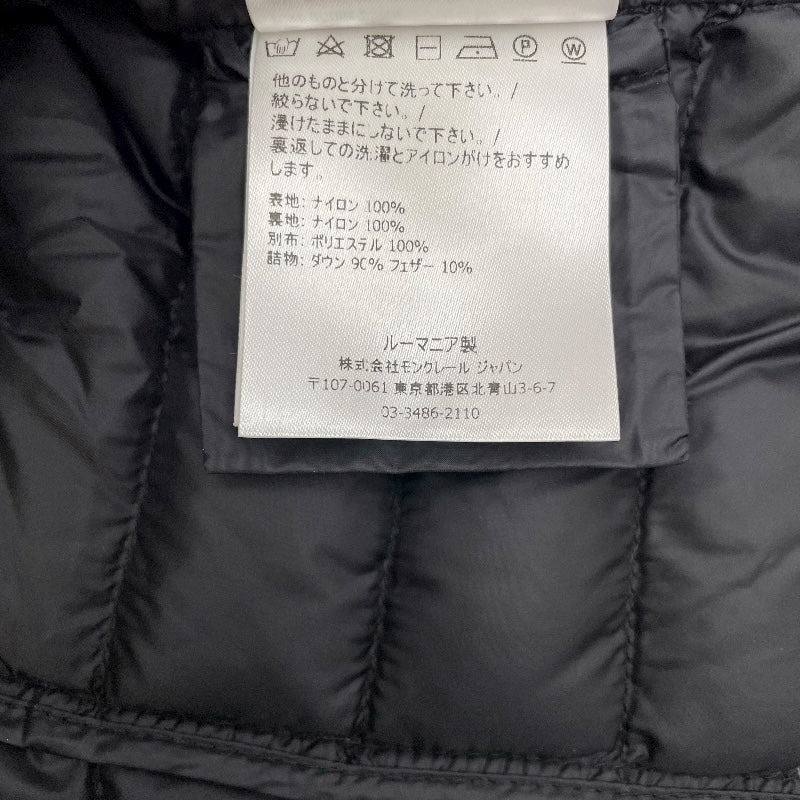 モンクレール MONCLER WELLINGTON ライトダウンジャケット C-ZIND-18-6283 ブラック ナイロン レディース ナイロンジャケット