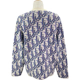 クリスチャン・ディオール Christian Dior オブリーク総柄長袖ニットセーター 033M628AT179 ホワイト ウール メンズ セーター