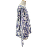 クリスチャン・ディオール Christian Dior オブリーク総柄長袖ニットセーター 033M628AT179 ホワイト ウール メンズ セーター