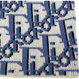 クリスチャン・ディオール Christian Dior オブリーク総柄長袖ニットセーター 033M628AT179 ホワイト ウール メンズ セーター