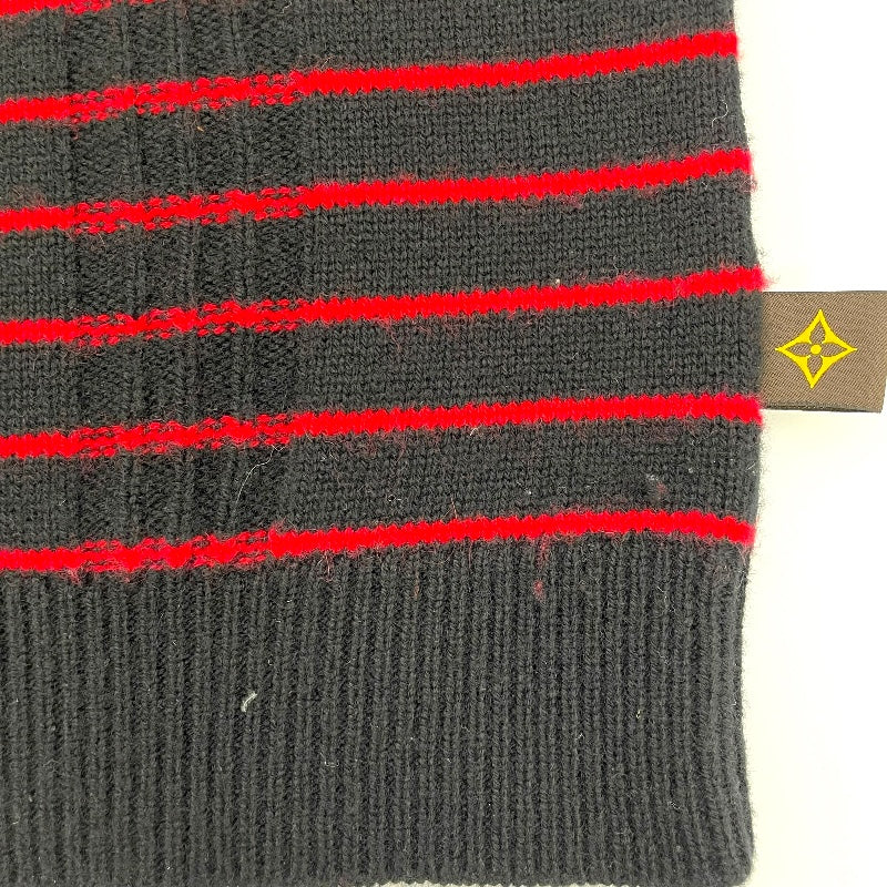 ルイ・ヴィトン LOUIS VUITTON モノグラムボーダーカシミヤニットセーター FJKL8XZN レッド カシミヤ レディース セーター