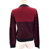 ルイ・ヴィトン LOUIS VUITTON モノグラムボーダーカシミヤニットセーター FJKL8XZN レッド カシミヤ レディース セーター