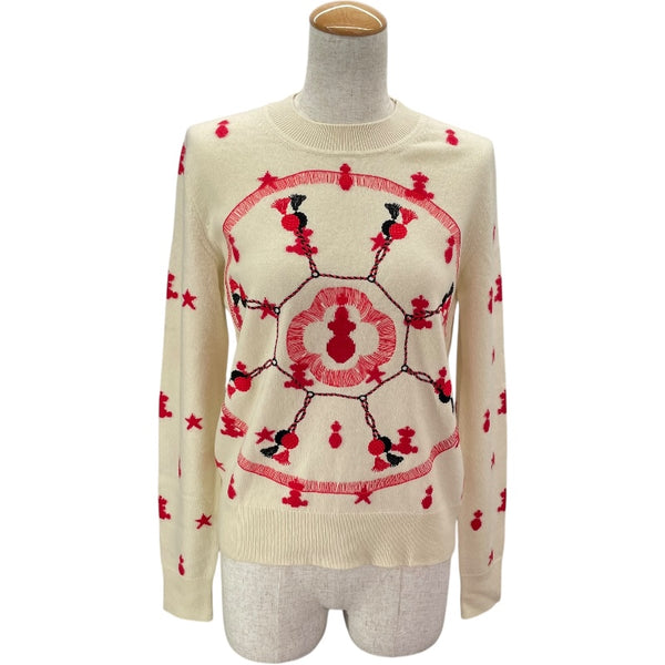 エルメス HERMES Poste Et Cavalerie カシミヤニットセーター アイボリー カシミヤ レディース セーター