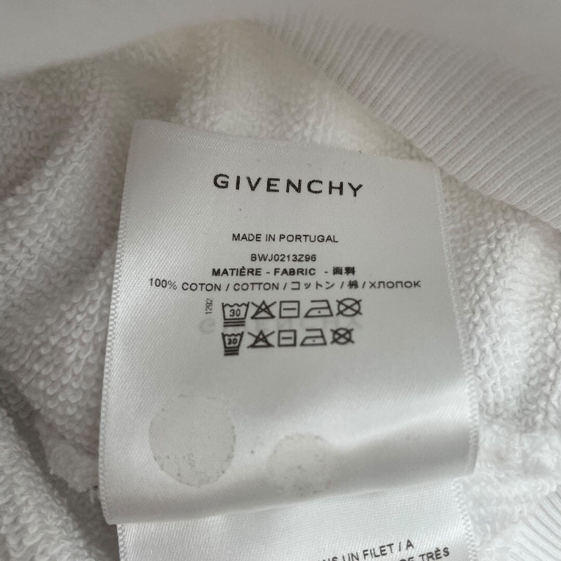 ジバンシィ GIVENCHY ロゴプリントスウェットシャツ BWJ0213Z96 ホワイト コットン レディース スウェット
