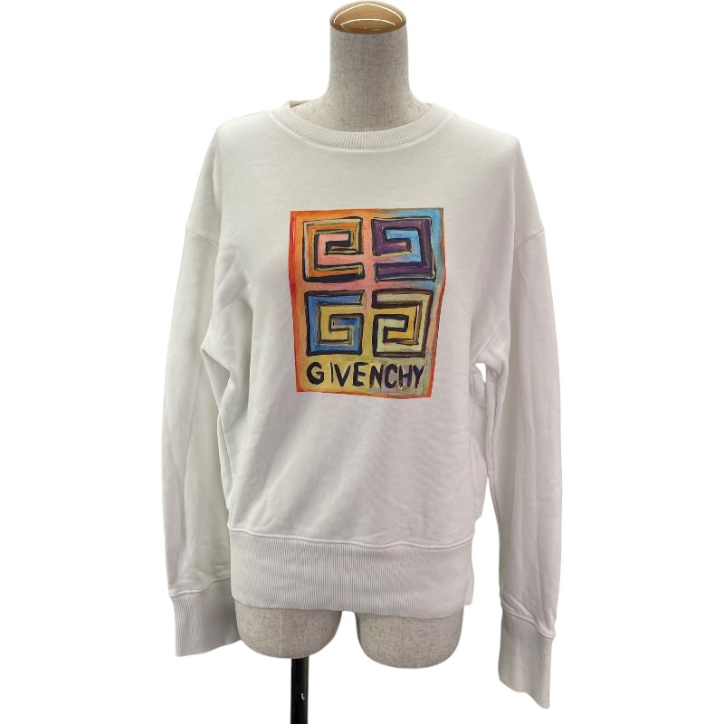 ジバンシィ GIVENCHY ロゴプリントスウェットシャツ BWJ0213Z96 ホワイト コットン レディース スウェット