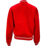 セリーヌ CELINE 刺繍ロゴテディジャケット ２V679896C レッド ウール レディース ブルゾン