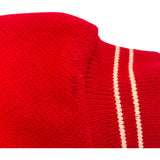 セリーヌ CELINE 刺繍ロゴテディジャケット ２V679896C レッド ウール レディース ブルゾン