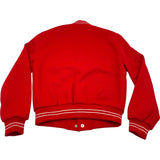 セリーヌ CELINE 刺繍ロゴテディジャケット ２V679896C レッド ウール レディース ブルゾン