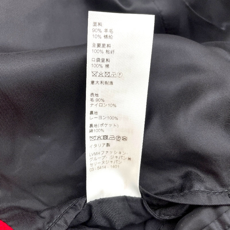 セリーヌ CELINE 刺繍ロゴテディジャケット ２V679896C レッド ウール レディース ブルゾン