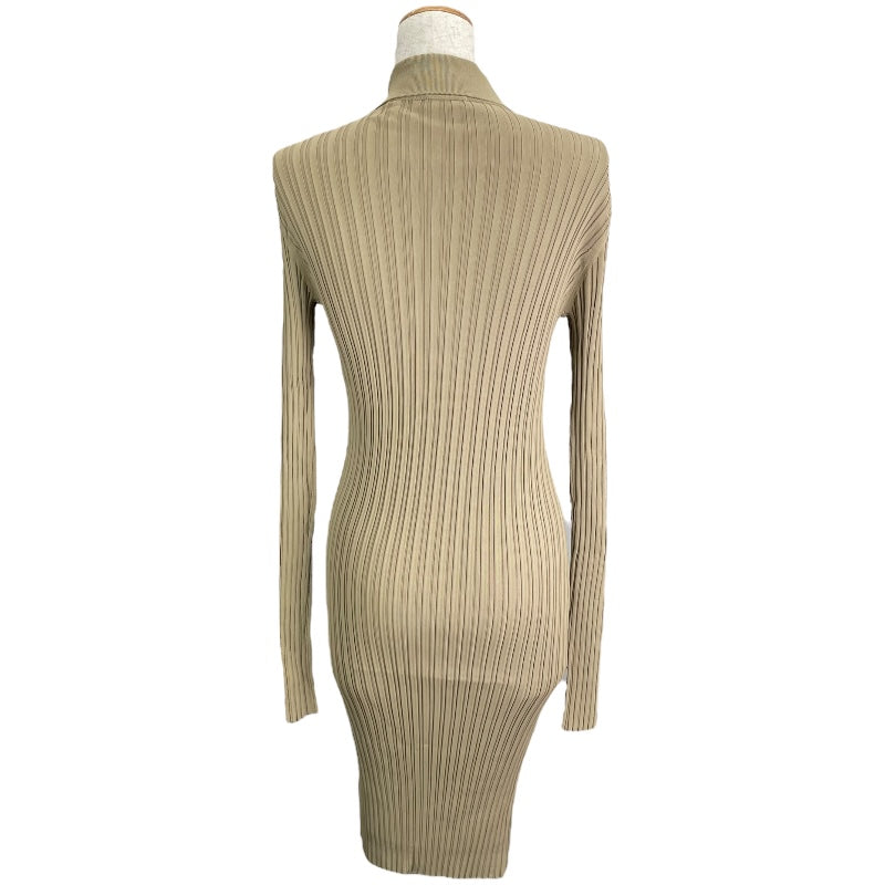 バーバリー BURBERRY ワンポイントロゴリブニットワンピース 8084710 ベージュ ビスコース レディース ワンピース