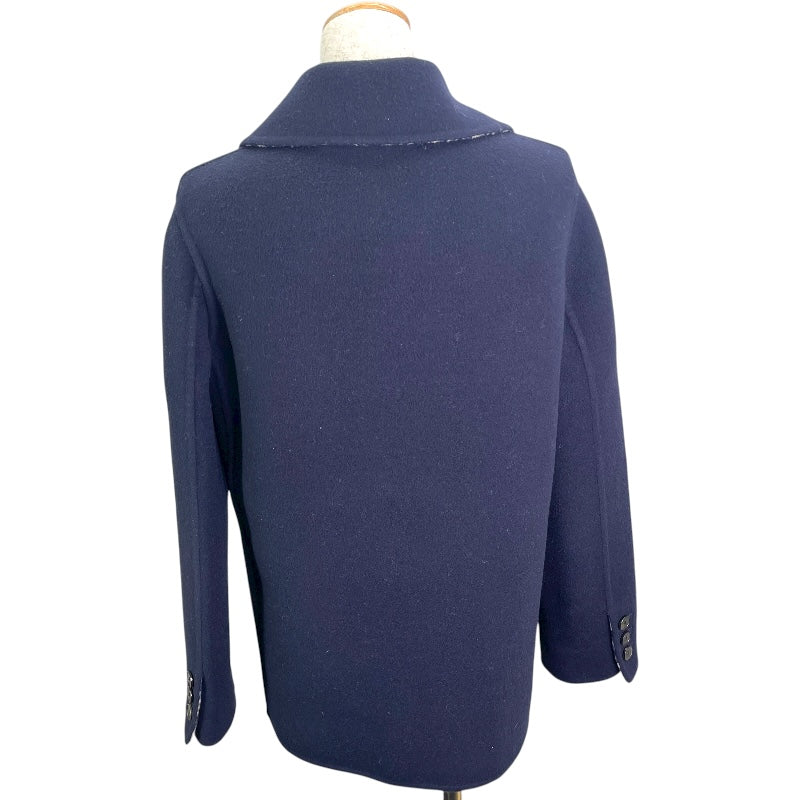 クリスチャン・ディオール Christian Dior オブリークダブルフェイスPコート 110C08A1375 ネイビー ウール レディース ピーコート