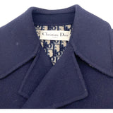 クリスチャン・ディオール Christian Dior オブリークダブルフェイスPコート 110C08A1375 ネイビー ウール レディース ピーコート
