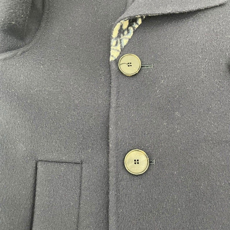 クリスチャン・ディオール Christian Dior オブリークダブルフェイスPコート 110C08A1375 ネイビー ウール レディース ピーコート