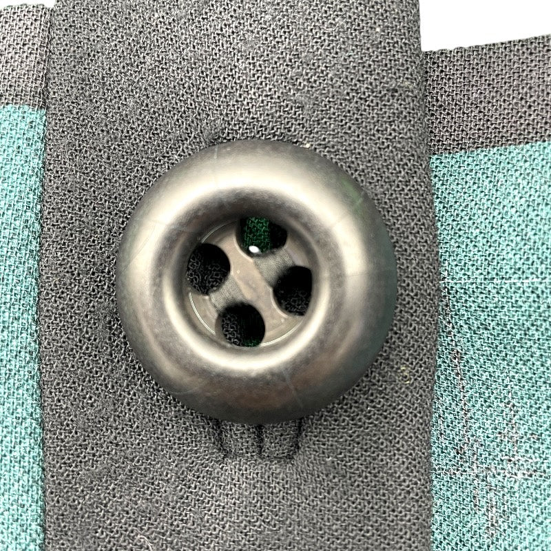 プラダ PRADA チェックウールロングコート P6646 グリーン ウール レディース その他アウター