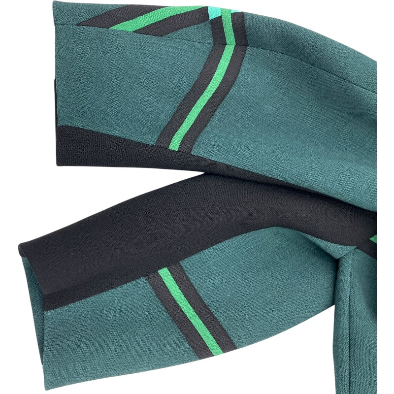 プラダ PRADA チェックウールロングコート P6646 グリーン ウール レディース その他アウター