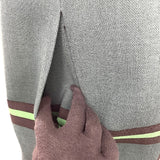 プラダ PRADA チェックウールロングコート P6646 グリーン ウール レディース その他アウター