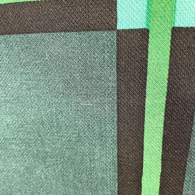 プラダ PRADA チェックウールロングコート P6646 グリーン ウール レディース その他アウター