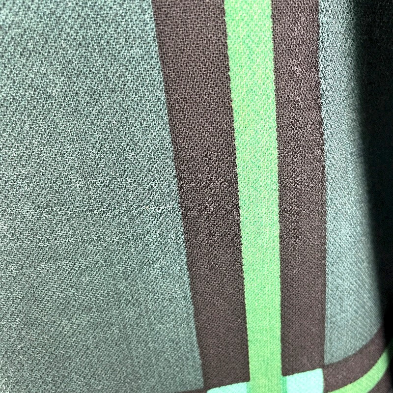 プラダ PRADA チェックウールロングコート P6646 グリーン ウール レディース その他アウター