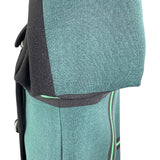 プラダ PRADA チェックウールロングコート P6646 グリーン ウール レディース その他アウター