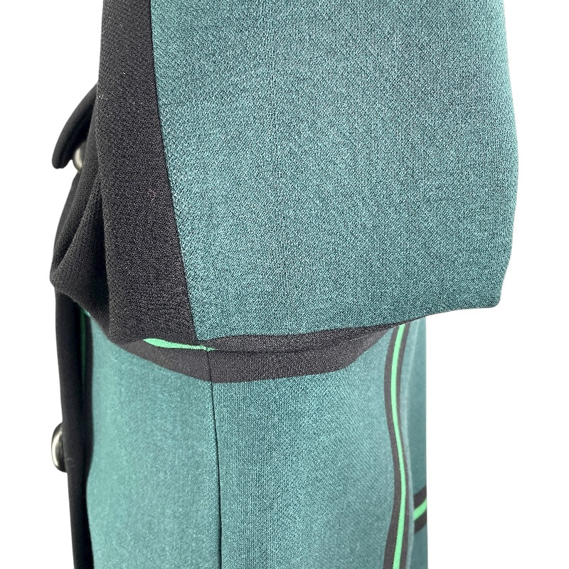 プラダ PRADA チェックウールロングコート P6646 グリーン ウール レディース その他アウター