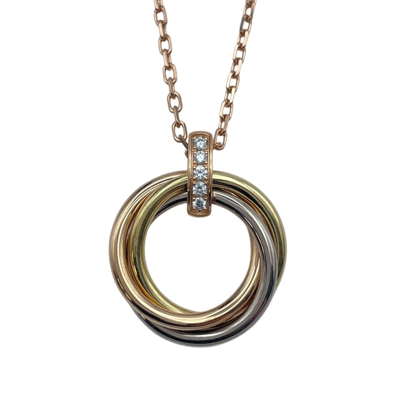 カルティエ Cartier トリニティダイヤネックレス ゴールドxピンクゴールドxホワイトゴールド 750 ジュエリー