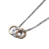 カルティエ Cartier ラブスリーフープネックレス ゴールドxピンクゴールド 750 ジュエリー