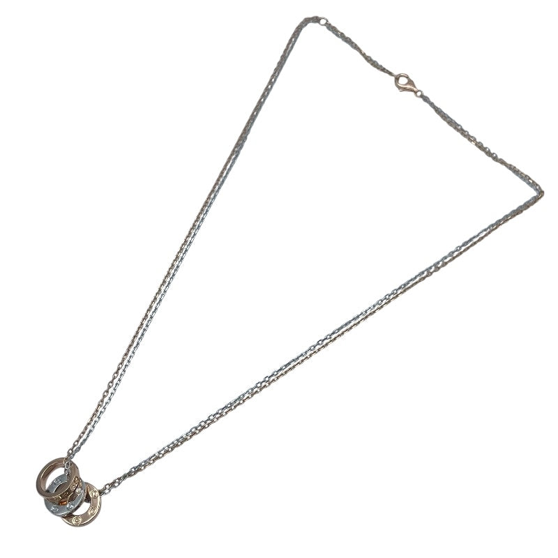 カルティエ Cartier ラブスリーフープネックレス ゴールドxピンクゴールド 750 ジュエリー