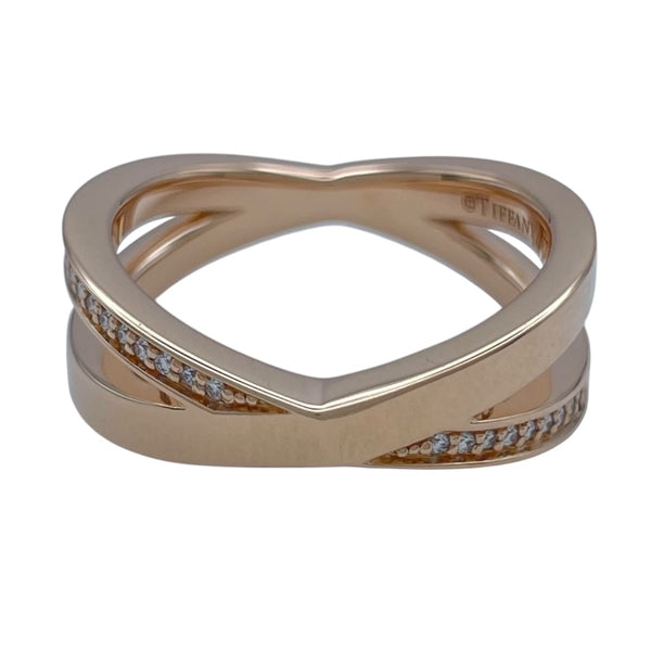 ティファニー TIFFANY＆CO アトラスXナローリング ピンクゴールド Au750 ジュエリー