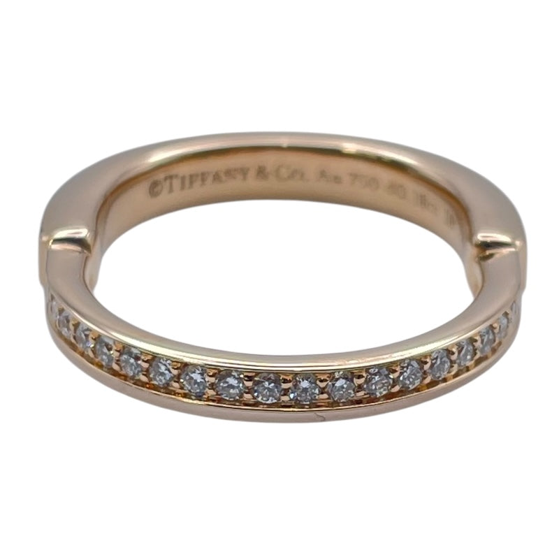 ティファニー TIFFANY＆CO ロックリングパヴェダイヤ ピンクゴールド Au750 ジュエリー