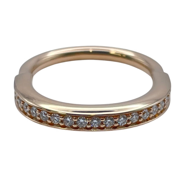 ティファニー TIFFANY＆CO ロックリングパヴェダイヤ ピンクゴールド Au750 ジュエリー