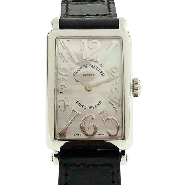 フランク・ミュラー FRANCK MULLER ﾛﾝｸﾞｱｲﾗﾝﾄﾞ ﾚﾘｰﾌ ﾎﾜｲﾄｼｪﾙ 902QZRELMOPP SS/純正ベルト レディース 腕時計