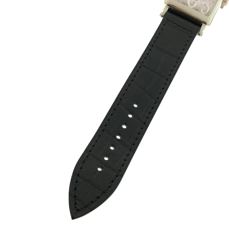 フランク・ミュラー FRANCK MULLER ﾛﾝｸﾞｱｲﾗﾝﾄﾞ ﾚﾘｰﾌ ﾎﾜｲﾄｼｪﾙ 902QZRELMOPP SS/純正ベルト レディース 腕時計