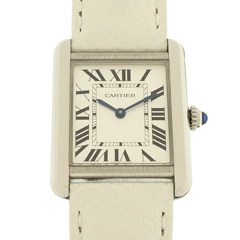 カルティエ Cartier タンクソロSM WSTA0030 SS/レザー レディース 腕時計