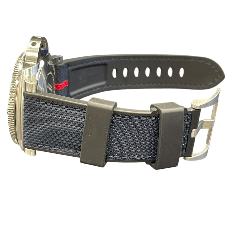 パネライ PANERAI サブマーシブル　クアランタ　クアトロルナ・ロッサ PAM01391 ブルー SS/ラバーベルト メンズ 腕時計