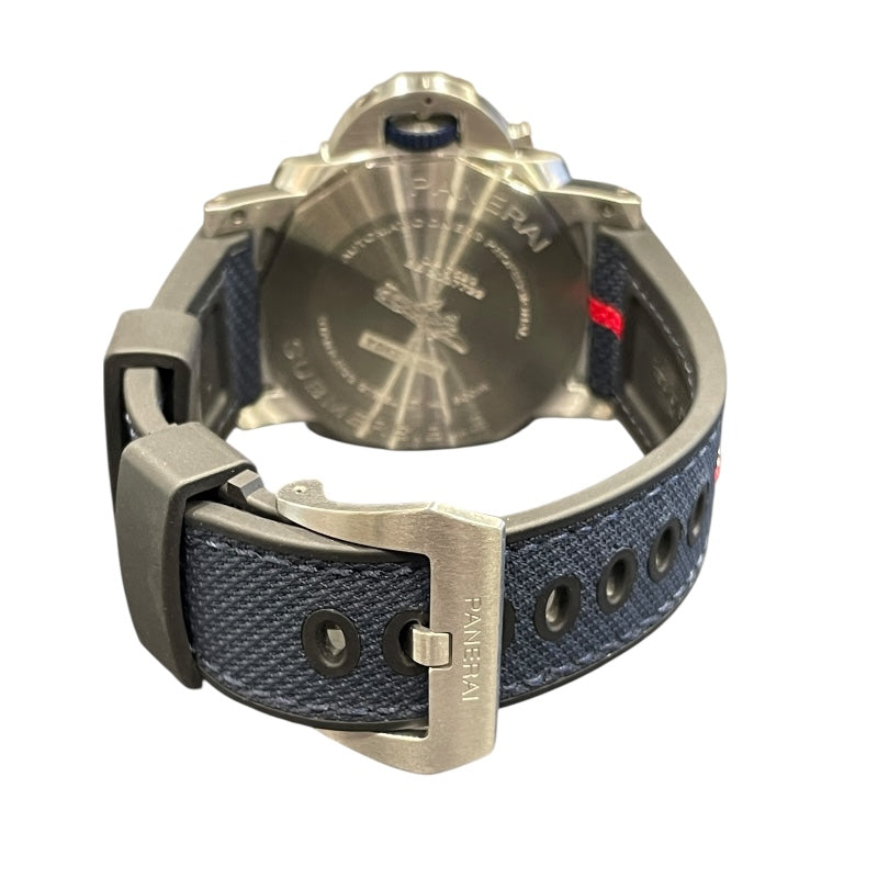 パネライ PANERAI サブマーシブル　クアランタ　クアトロルナ・ロッサ PAM01391 ブルー SS/ラバーベルト メンズ 腕時計