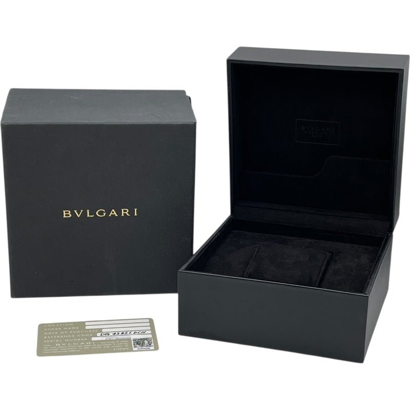 ブルガリ BVLGARI ディアゴノ カリブロ303 クロノグラフ DG42BSLDCH シルバー/ブラック SS 自動巻き メンズ 腕時計