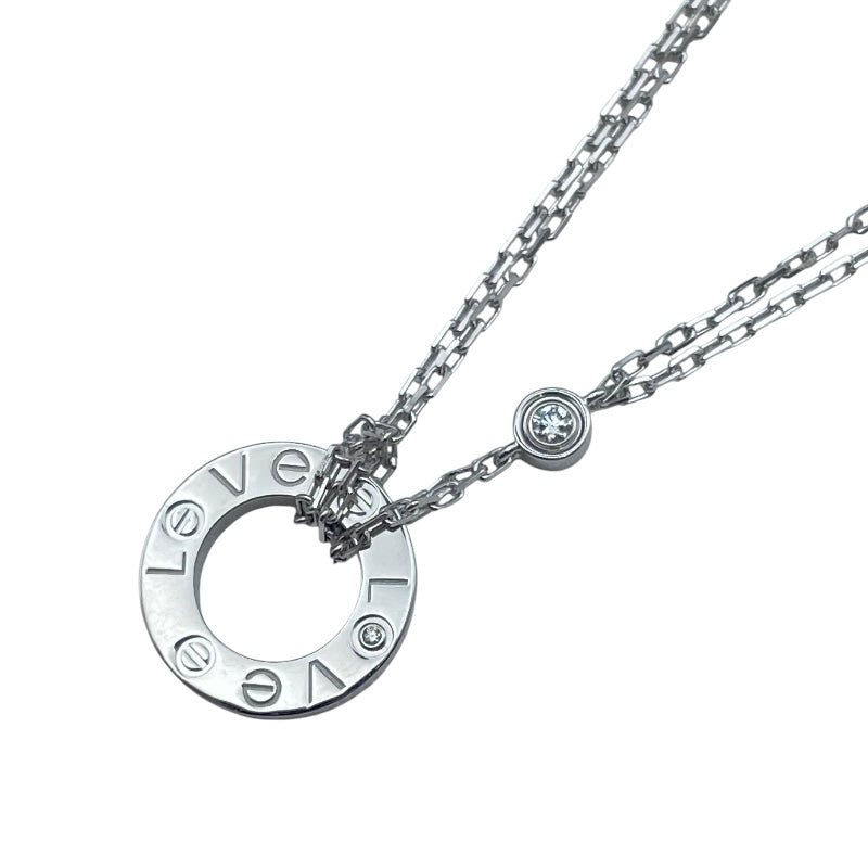 カルティエ Cartier ラブサークルネックレス2PD ホワイトゴールド 750 ダイヤモンド ジュエリー