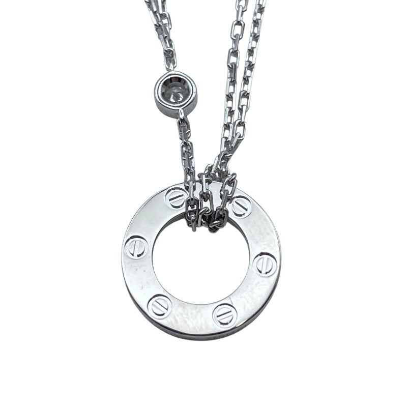 カルティエ Cartier ラブサークルネックレス2PD ホワイトゴールド 750 ダイヤモンド ジュエリー