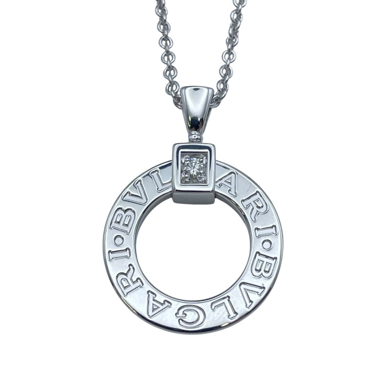 ブルガリ BVLGARI ブルガリブルガリサークルネックレス ホワイトゴールド Au750 ジュエリー