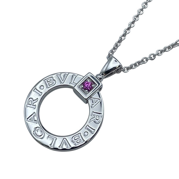 ブルガリ BVLGARI ブルガリブルガリサークルネックレス ホワイトゴールド Au750 ジュエリー