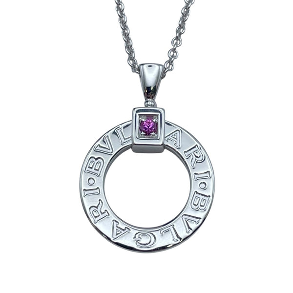ブルガリ BVLGARI ブルガリブルガリサークルネックレス ホワイトゴールド Au750 ジュエリー