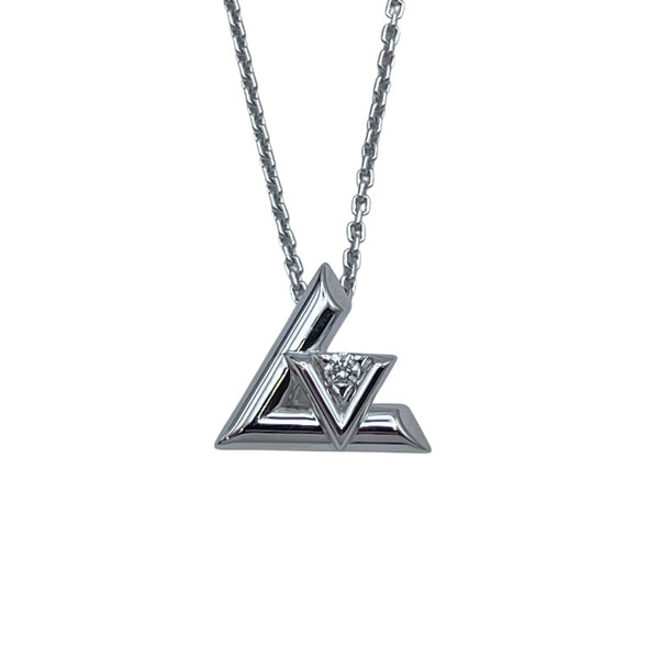 ルイ・ヴィトン LOUIS VUITTON LVヴォルトワンPMネックレス ホワイトゴールド Au750 ジュエリー