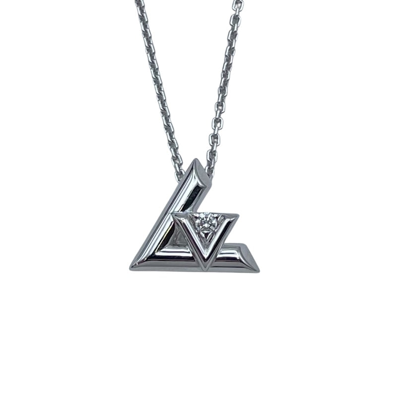 ルイ・ヴィトン LOUIS VUITTON LVヴォルトワンPMネックレス ホワイトゴールド Au750 ジュエリー