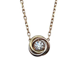 カルティエ Cartier ベビートリニティネックレス ピンクゴールド Au750 ダイヤモンド ジュエリー
